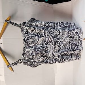 EUC Croft & Barrow Women's sz 18W Swimsuit Top only w/built-in bra